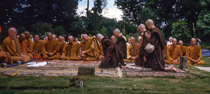 ceremony of acceptance into the Order of Sīladharā
